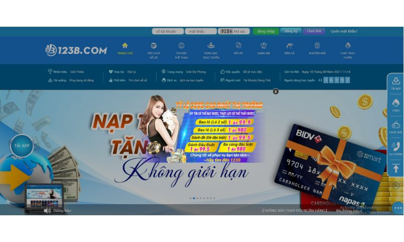 Review đôi chút về nhà cái cá cược 123B